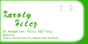 karoly hilcz business card